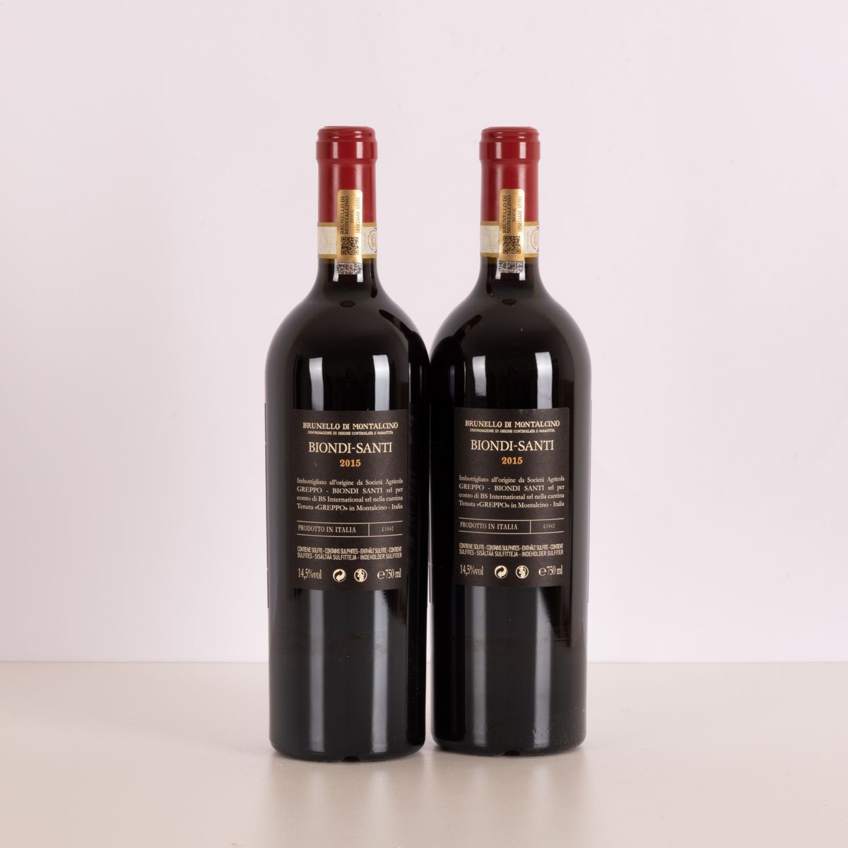 Lotto di Due Bottiglie di Biondi Santi Brunello di Montalcino