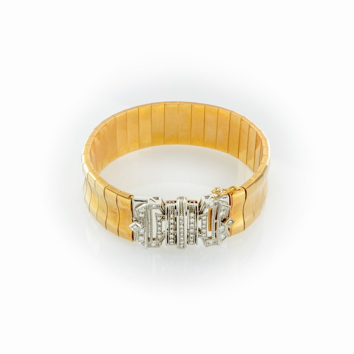 Bracciale in Oro con Chiusura in Brillanti