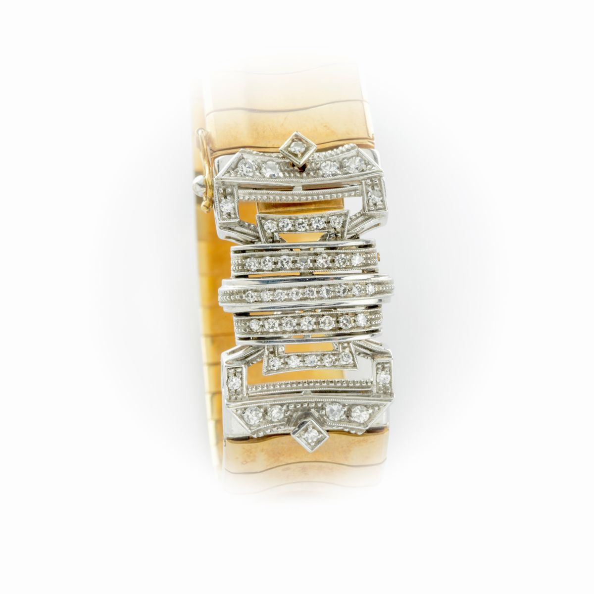 Bracciale in Oro con Chiusura in Brillanti