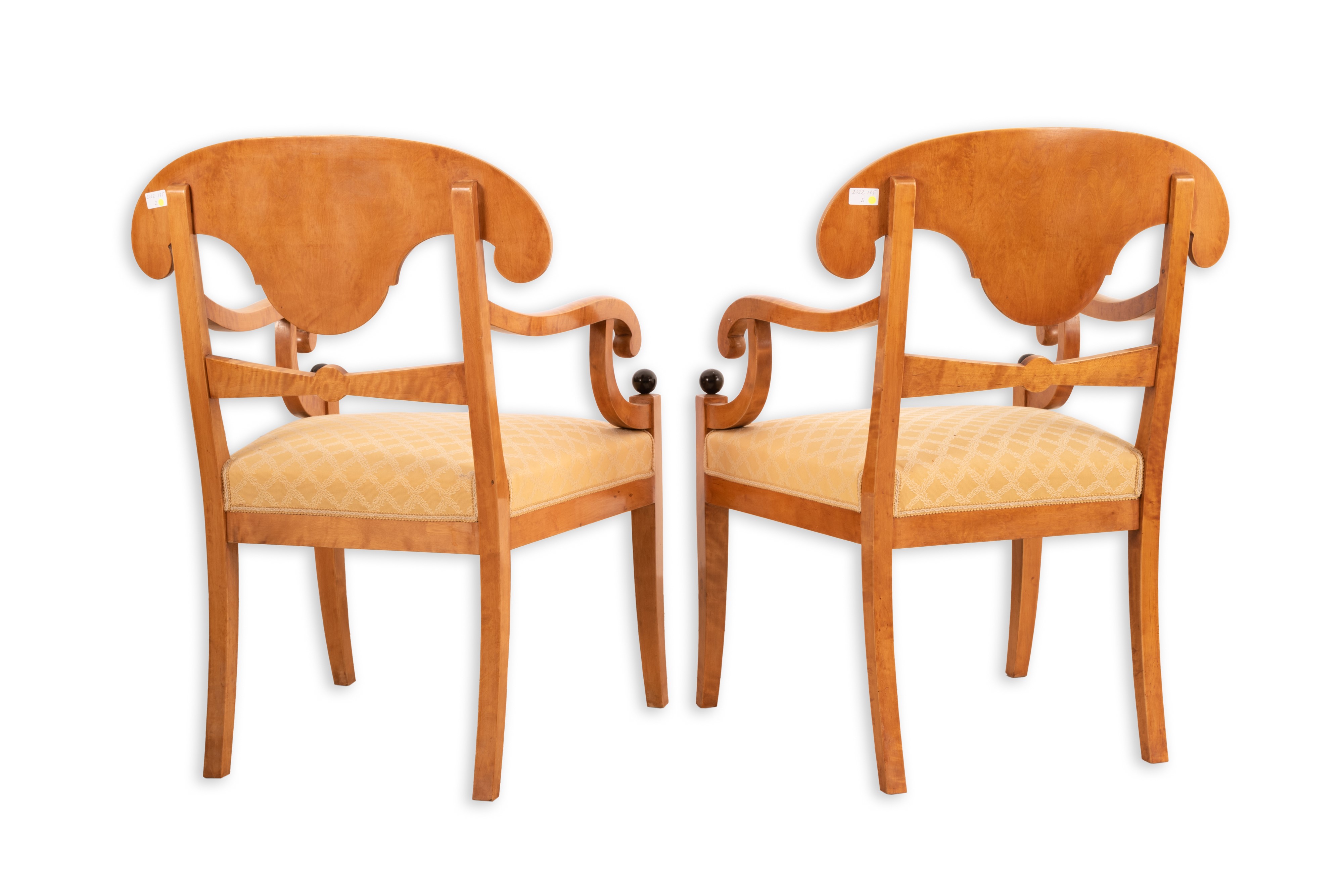 Coppia di poltroncine Biedermeier
