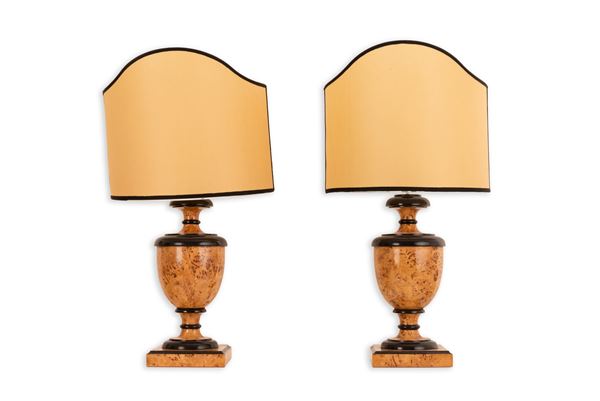 Coppia di lampade in stile Biedermeier
