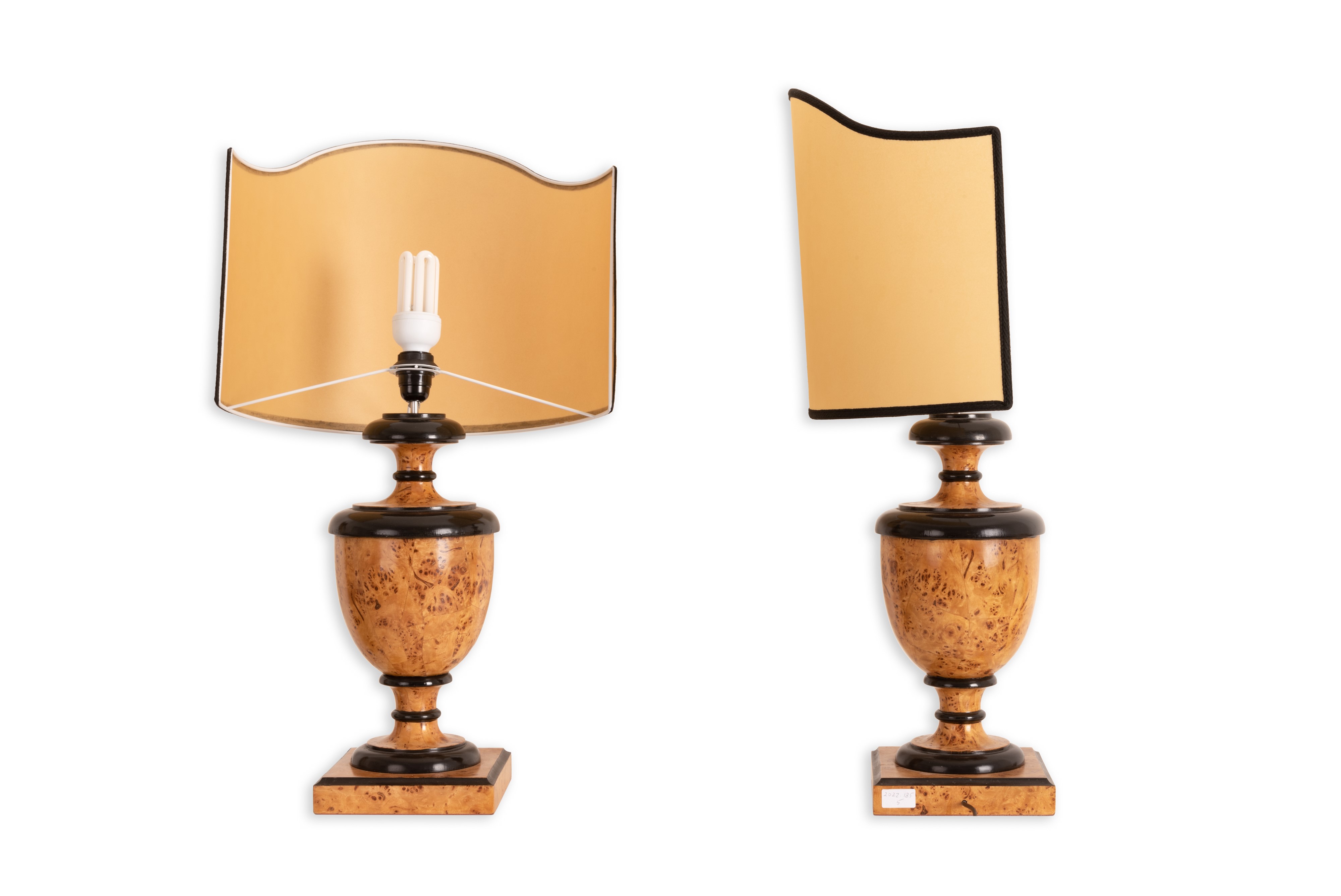 Coppia di lampade in stile Biedermeier