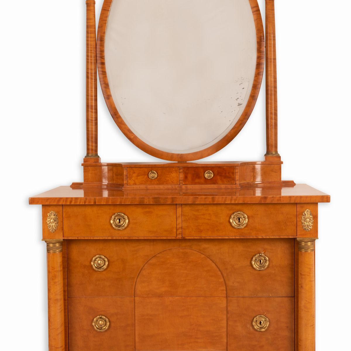 Comò con specchiera in stile Biedermeier