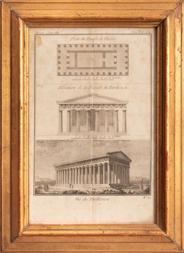 Incisione raffigurante Parthenon