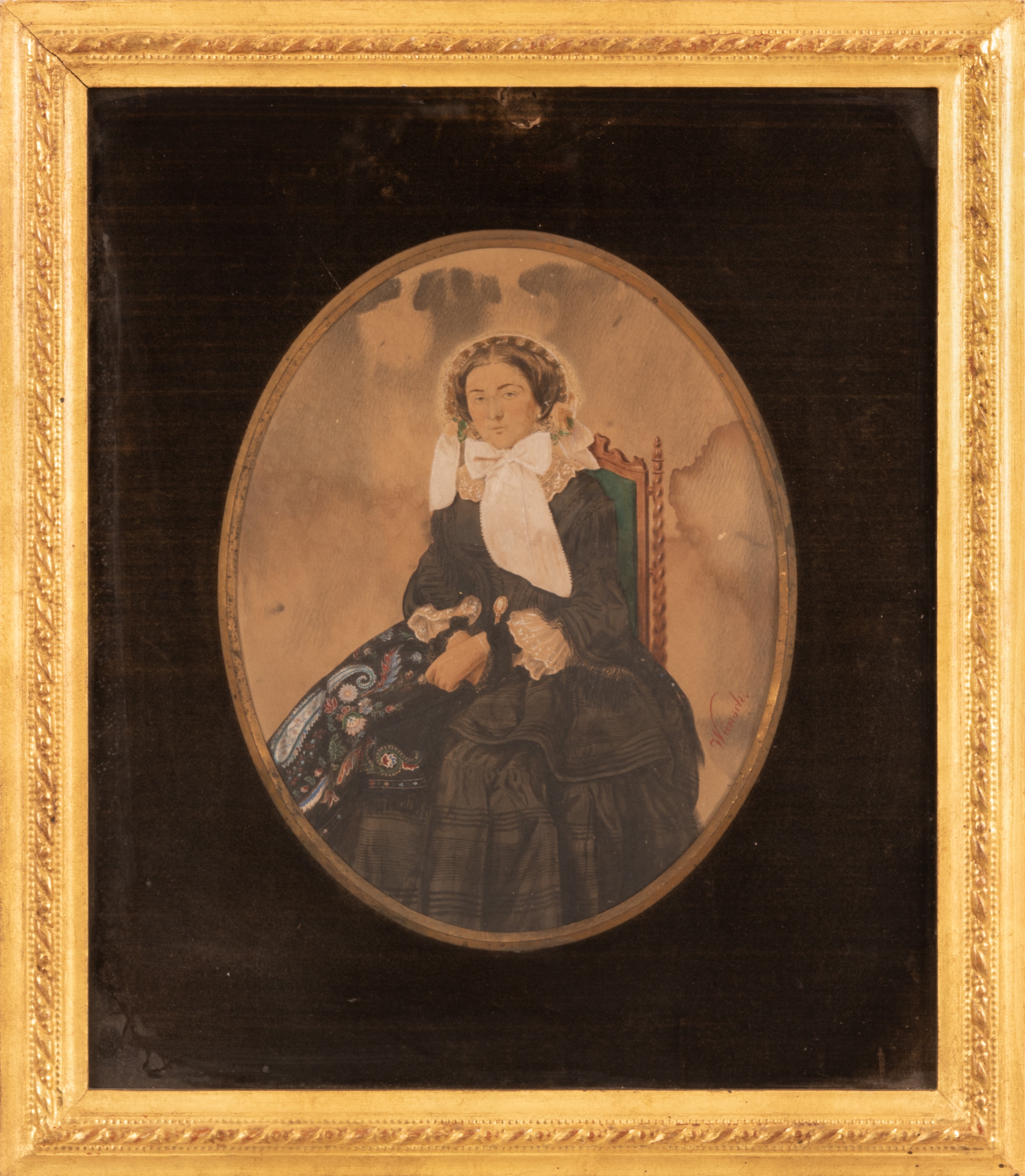 coppia di ritratti "Ufficiale e Gentildonna"