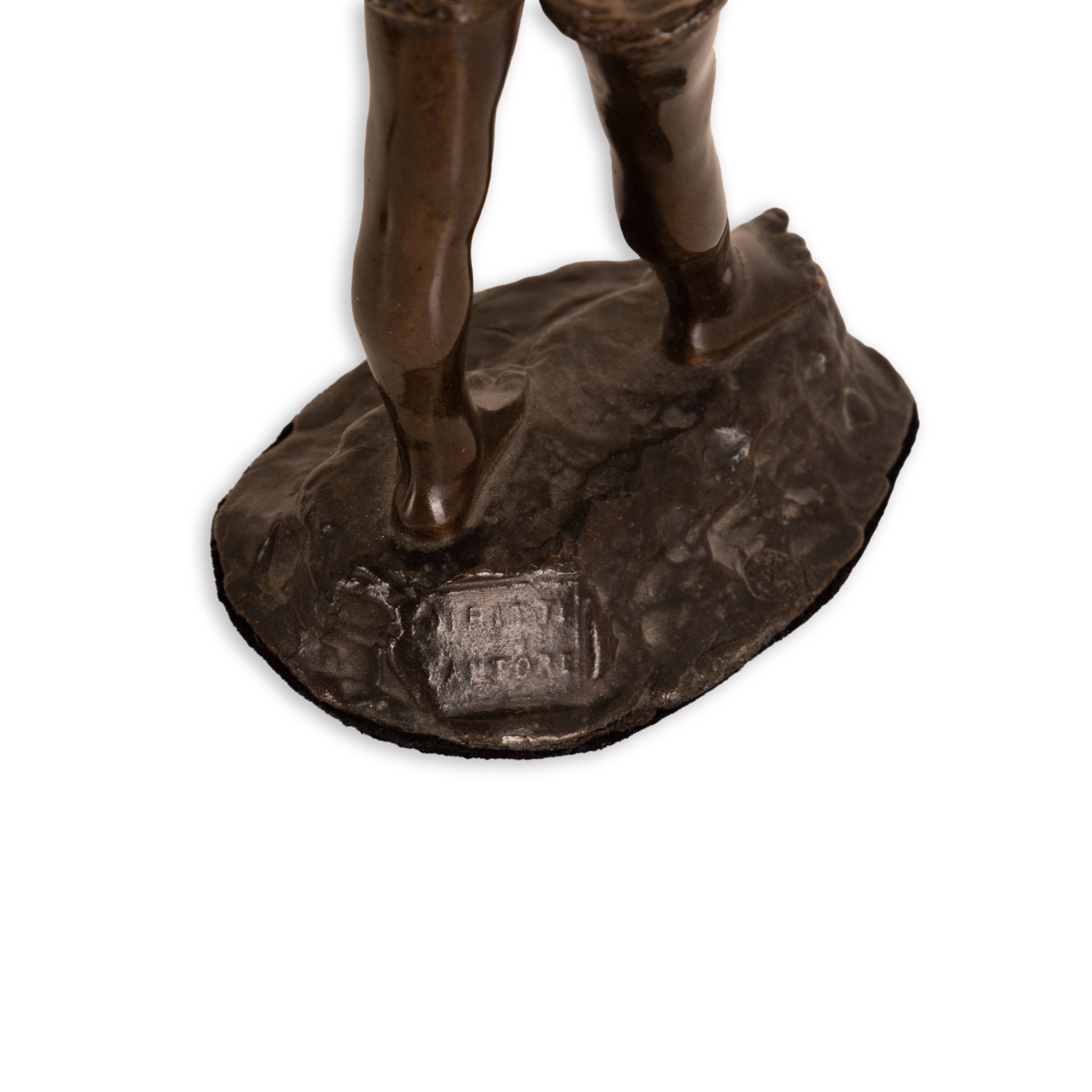 Francesco Conventi - Tre Sculture in Bronzo Brunito Raffiguranti Scugnizzi nelle Vesti di Acquaio...