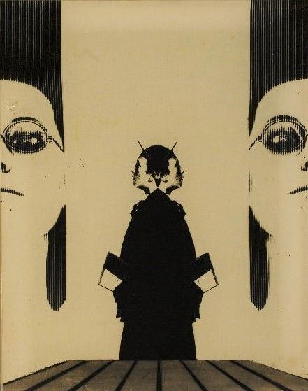 Aldo Tagliaferro : Natura morta con ragazzo + donna + retino  (1969)  - Stampa su tela emulsionata - Auction Modern and Contemporary Art - Gliubich Casa d'Aste