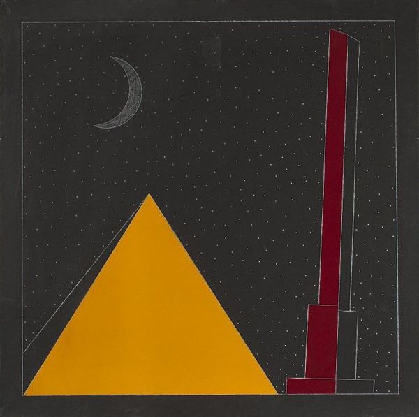 Franco Angeli : Sabaudia  (1988)  - Tecnica mista su tela - Auction Modern and Contemporary Art - Gliubich Casa d'Aste