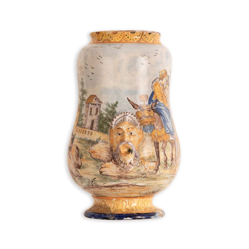 Vaso in Maiolica Istoriato, Castelli (te) , Metà del XIX Secolo