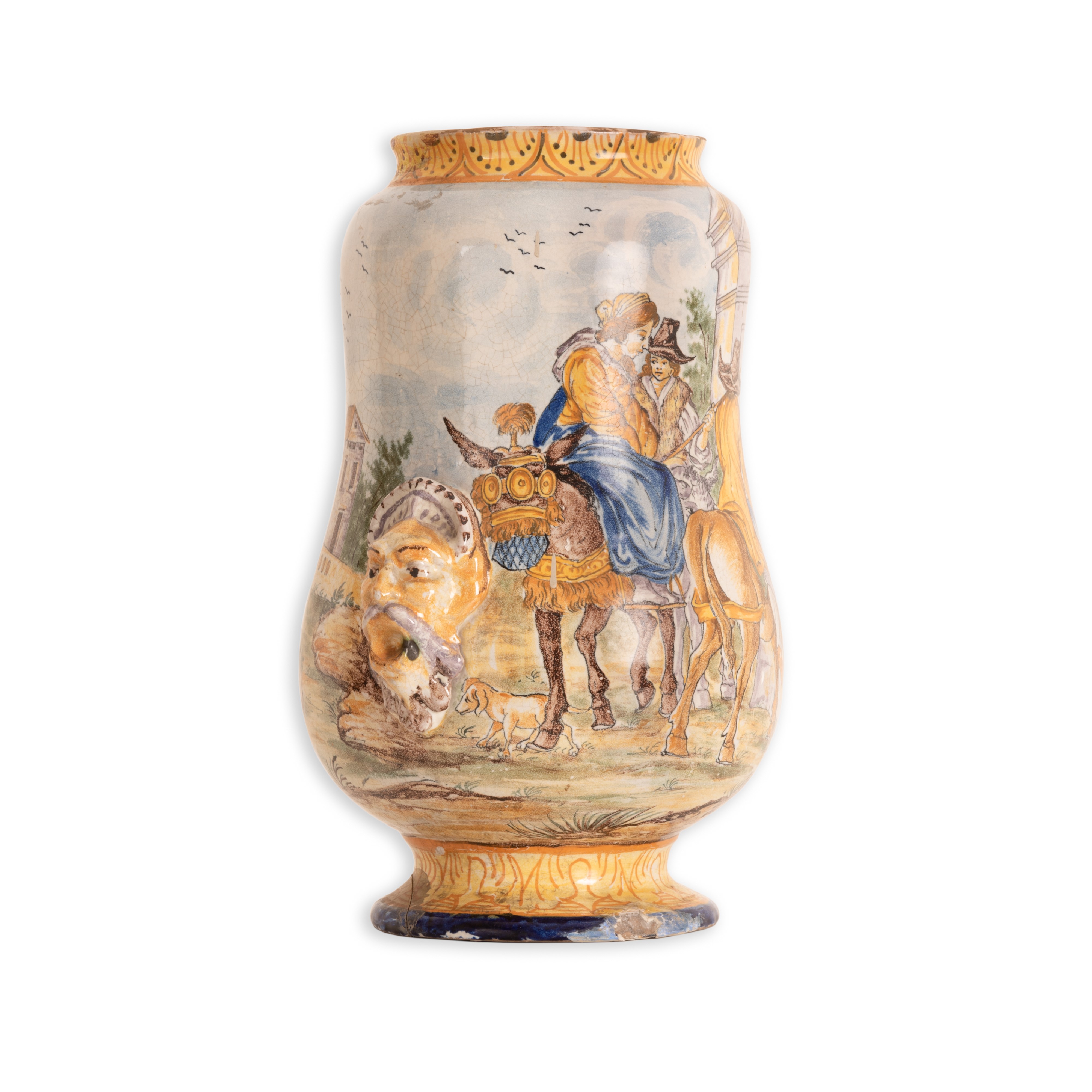 Vaso in Maiolica Istoriato, Castelli (te) , Metà del XIX Secolo