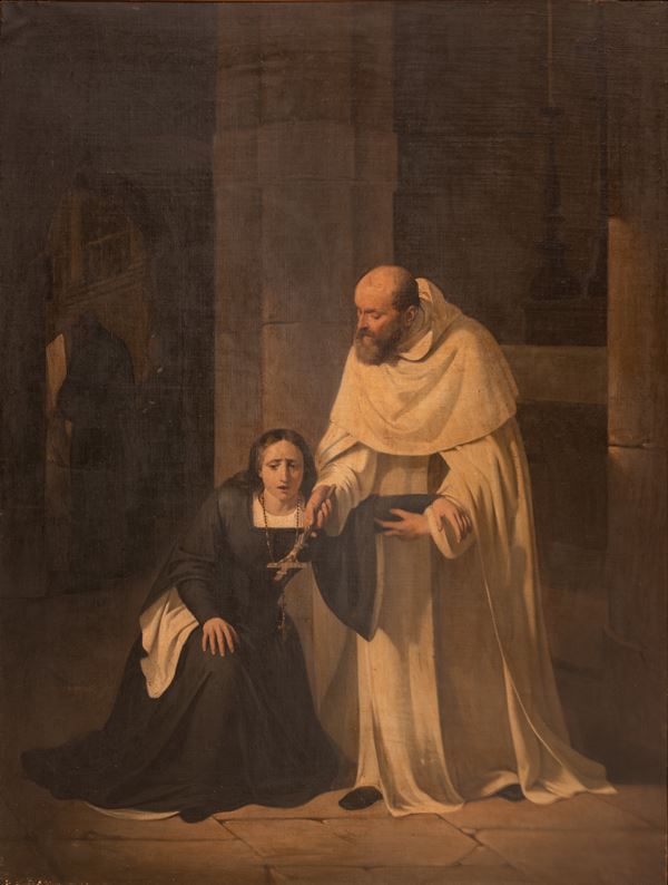Francesco  Hayez - La confessione della monaca di Monza