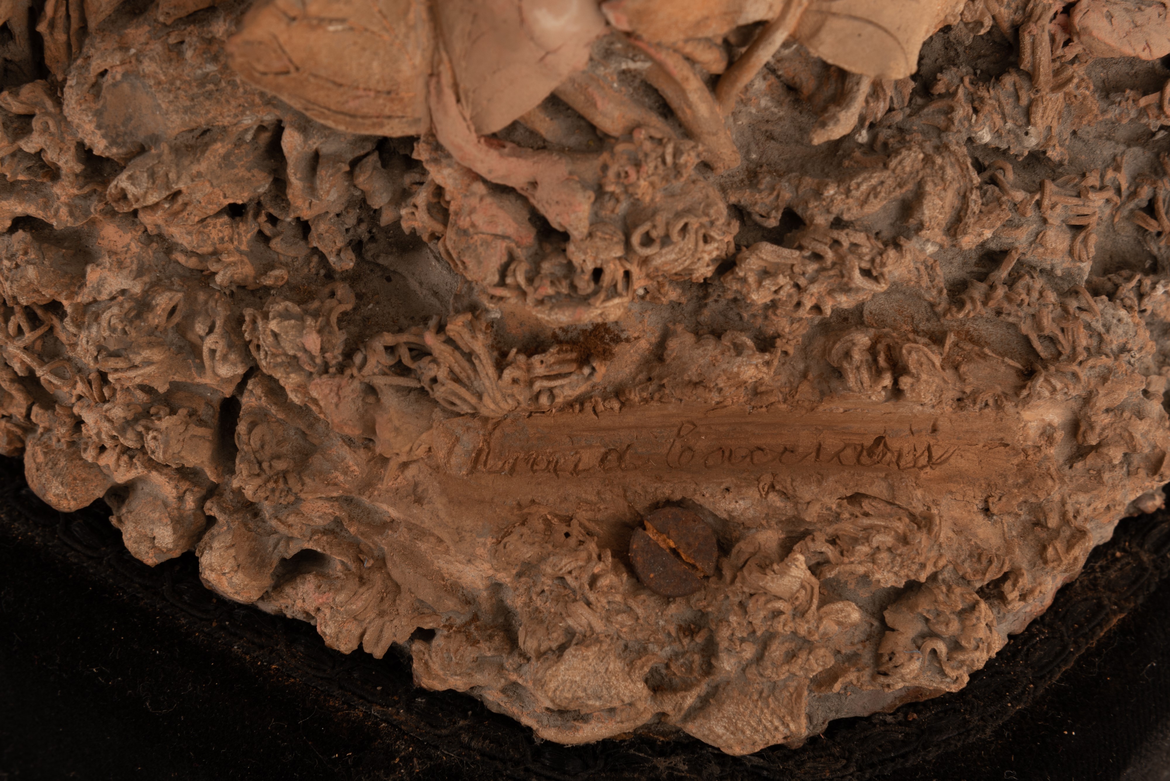 Coppia di Sculture in Terracotta Intitolate "prima Età" e "ultima Età"