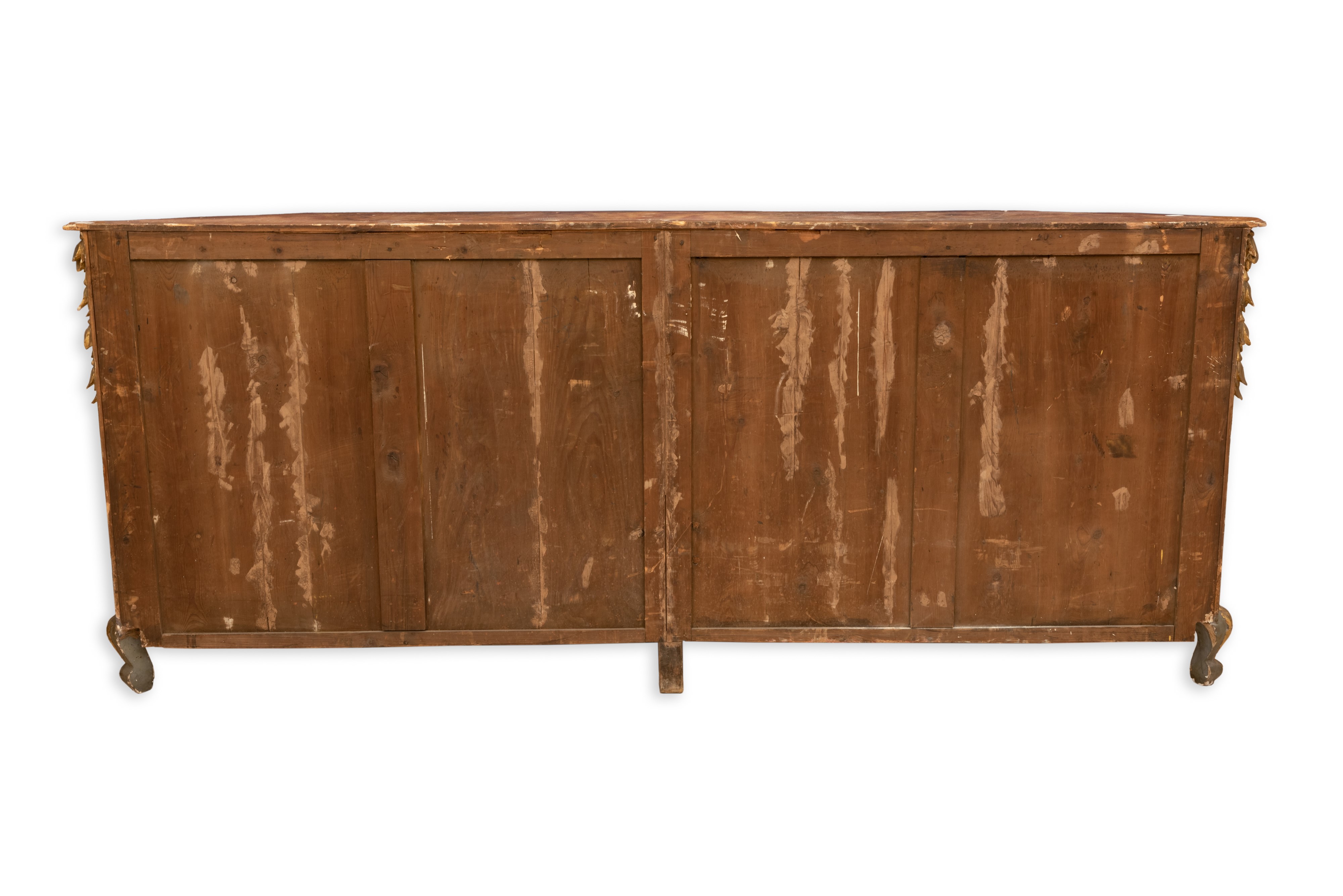 Grande credenza laccata e dorata a due ante, Veneto, XVIII secolo
