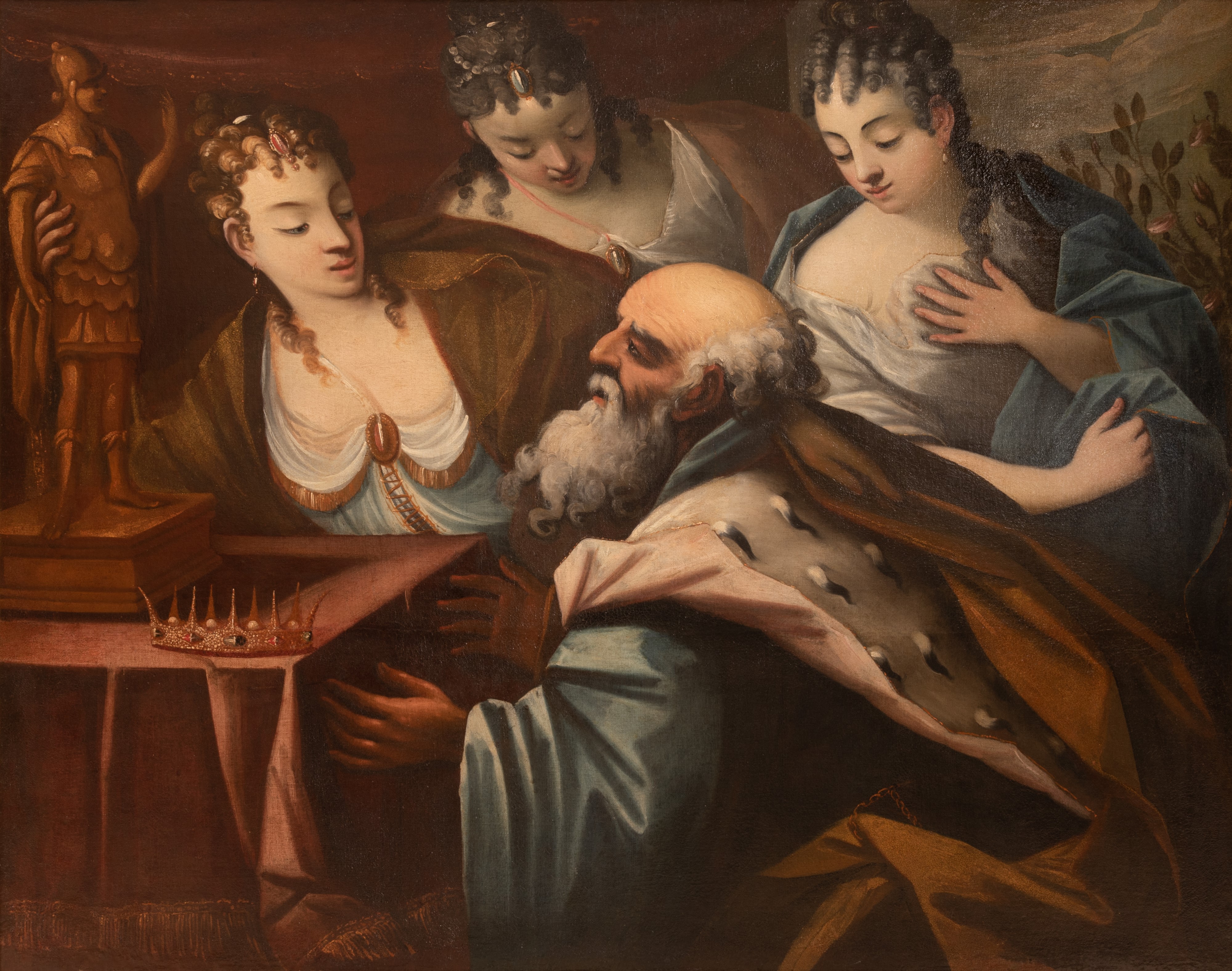 Salomone in tarda età portato all'idolatria dalle mogli