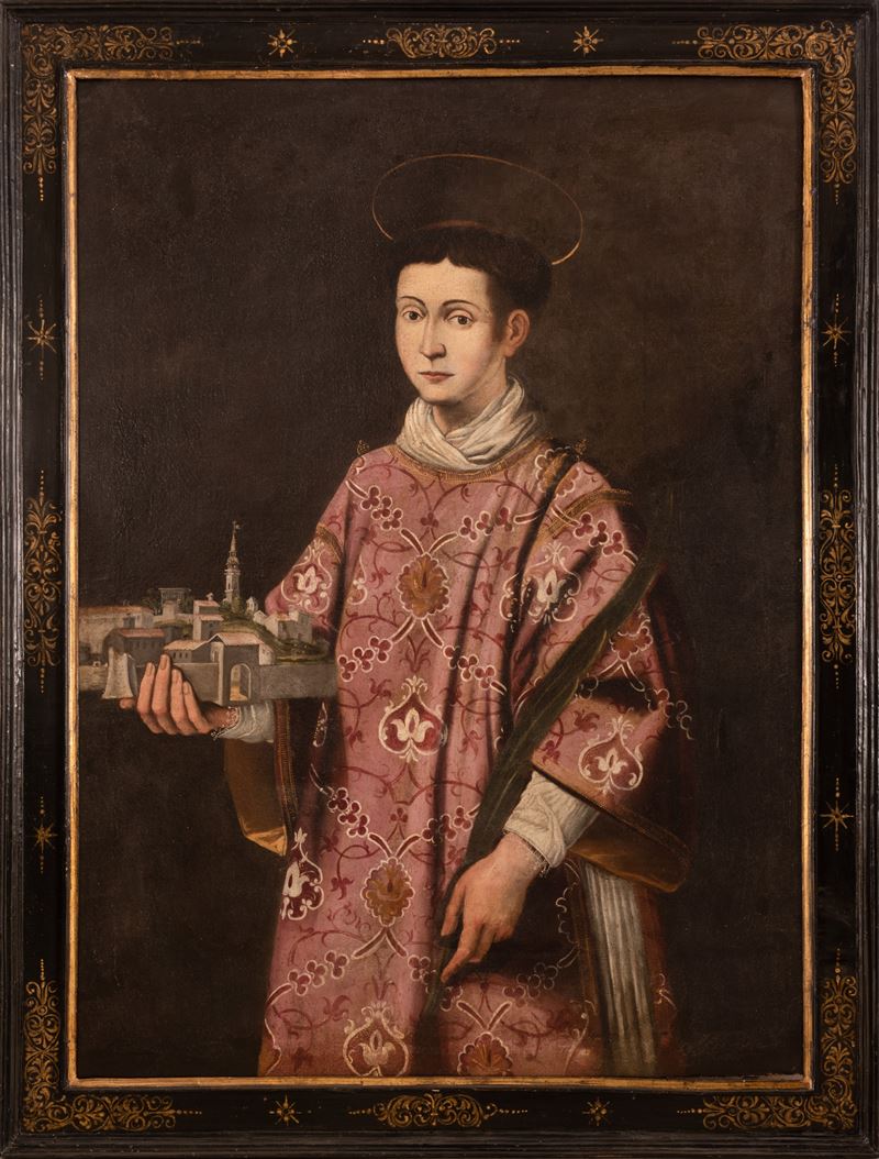 San Massimo reca in mano la città de L'Aquila