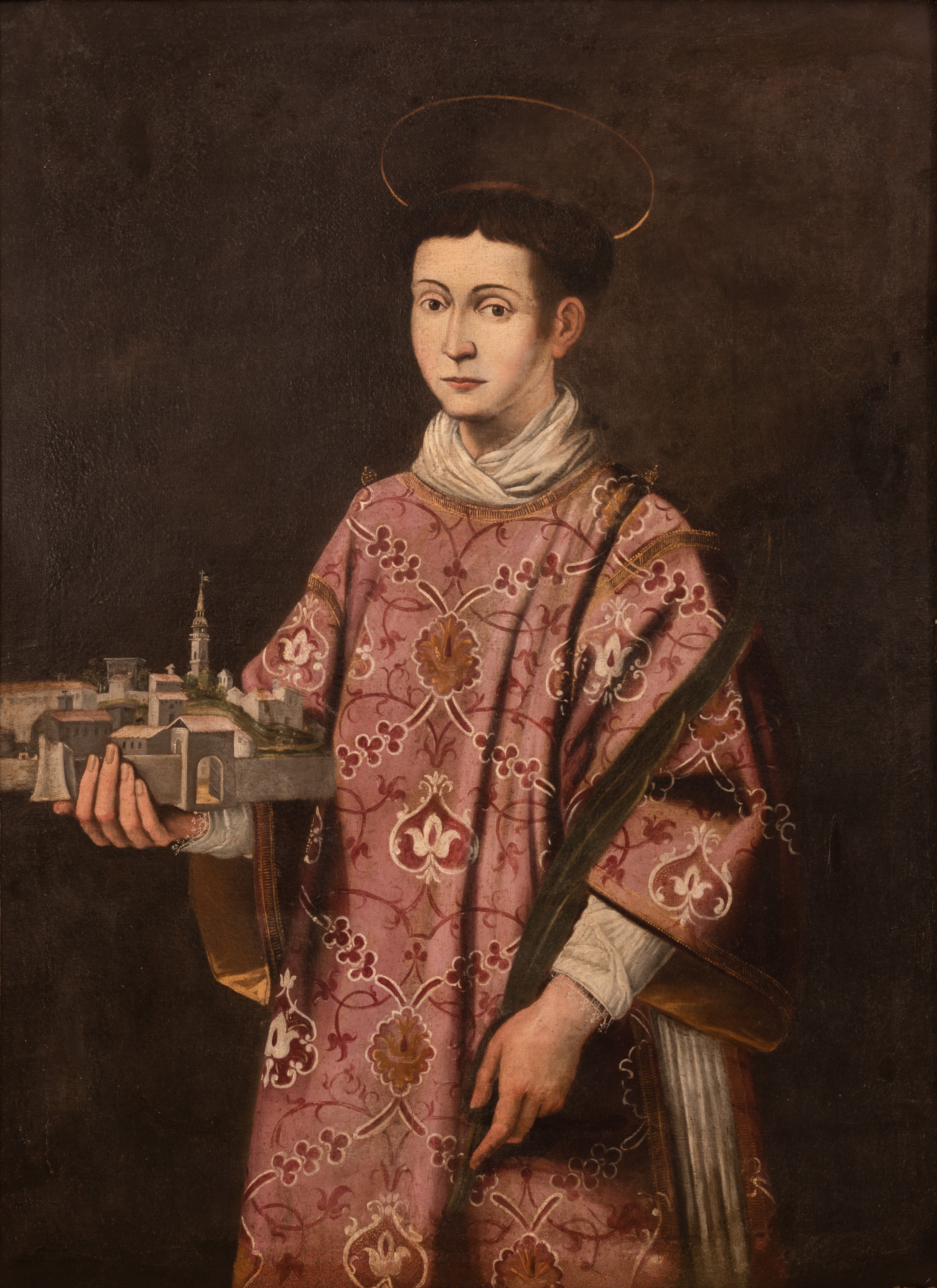 San Massimo reca in mano la città de L'Aquila