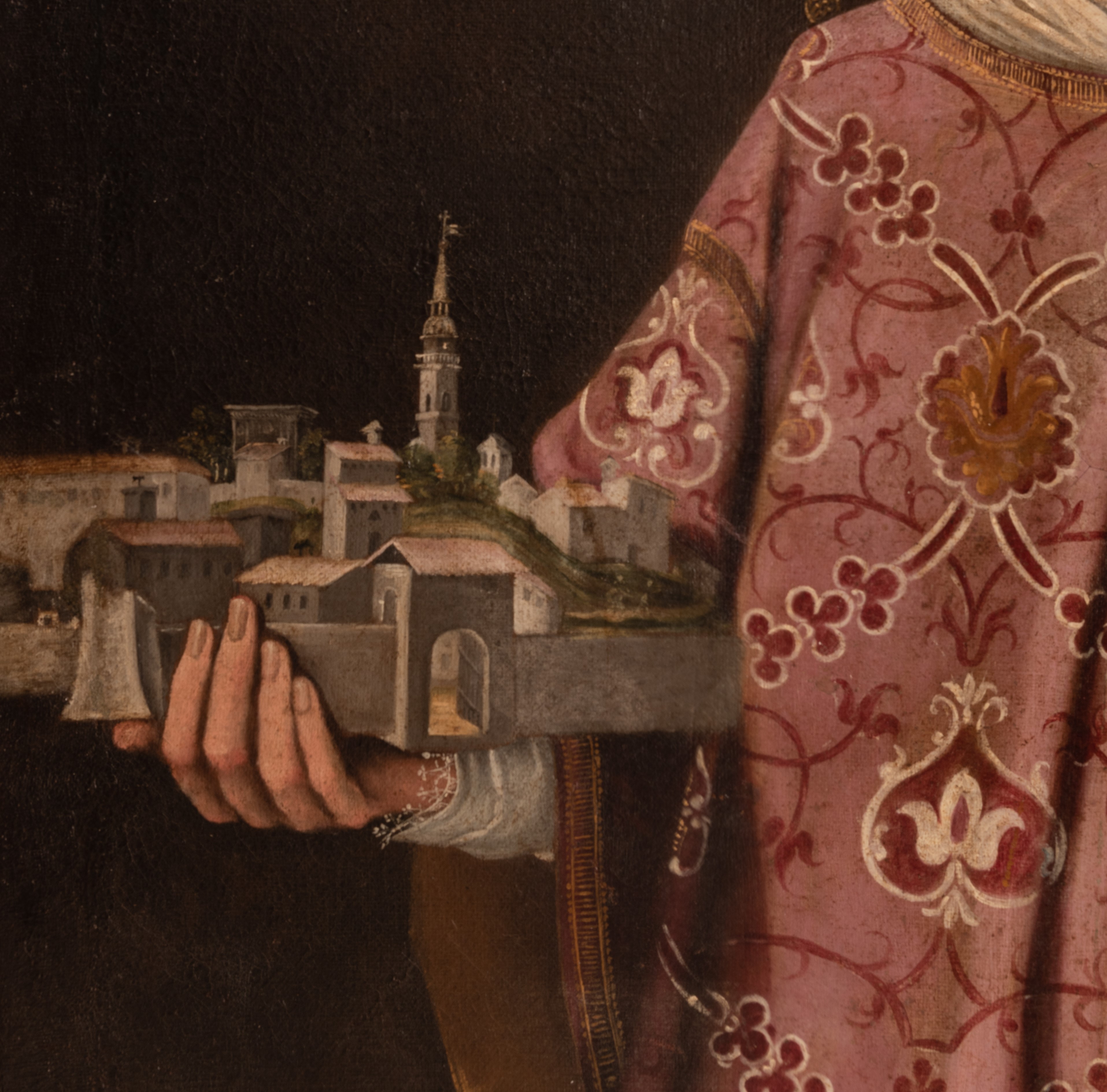 San Massimo reca in mano la città de L'Aquila