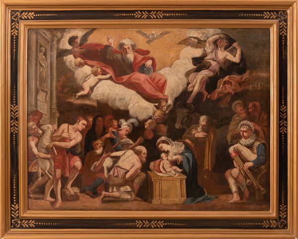 Pittore umbro del XVIII secolo - Adorazione dei Pastori