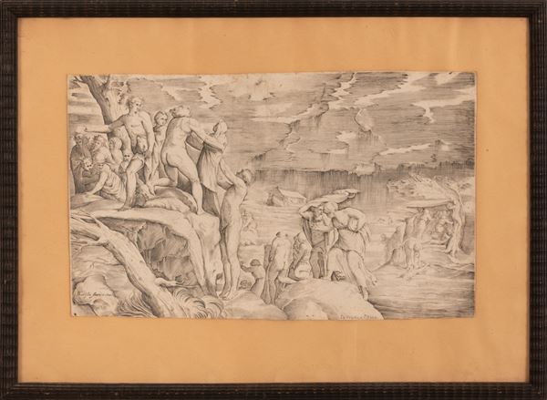 Battista  Franco - Il Diluvio Universale (da un soggetto presumibilmente di Polidoro da Caravaggio)