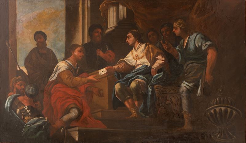 Re David consegna una lettera ad Uria