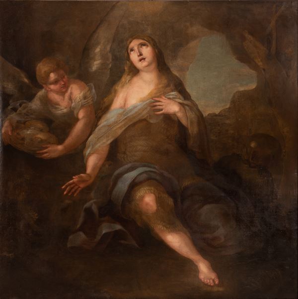 Elisabetta  Sirani - Maddalena penitente visitata dall'angelo
