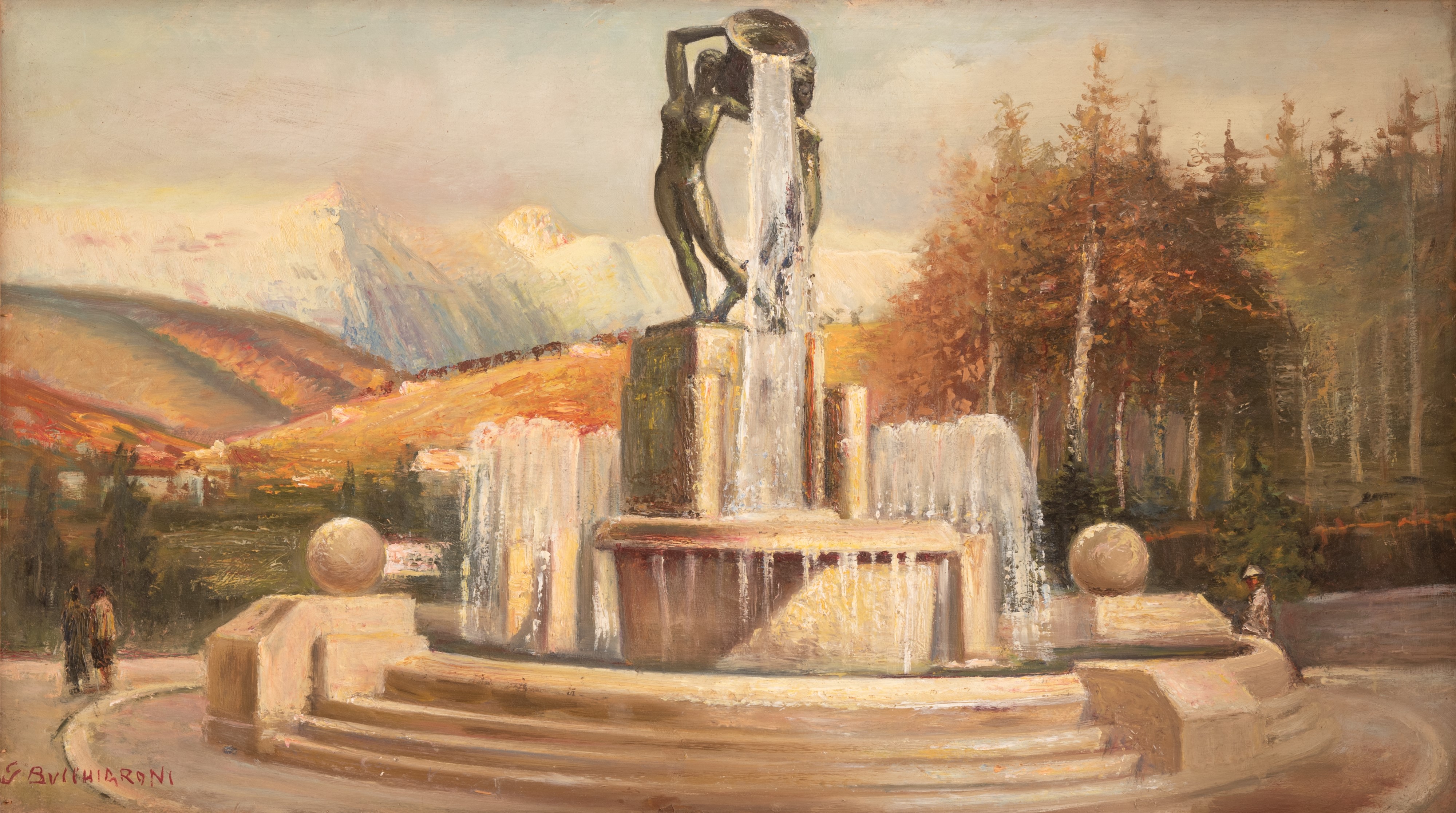 La fontana luminosa de L'Aquila