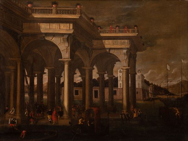 Agostino  Tassi - Capriccio architettonico