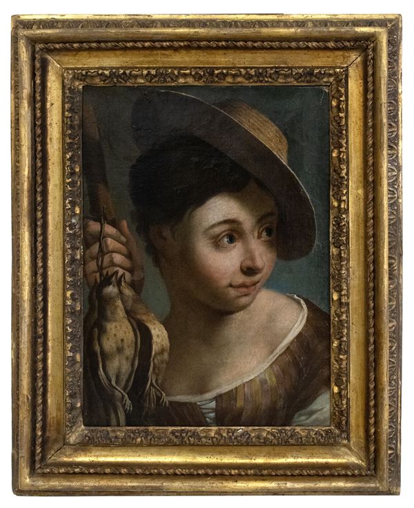 Domenico Fedeli Maggiotto - Ritratto di fanciulla con cappello 