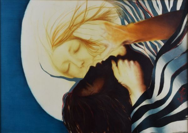 Umberto Ferrelli : Après l'amour  (1976)  - Olio su tela - Asta Arte Moderna e Contemporanea - Gliubich Casa d'Aste