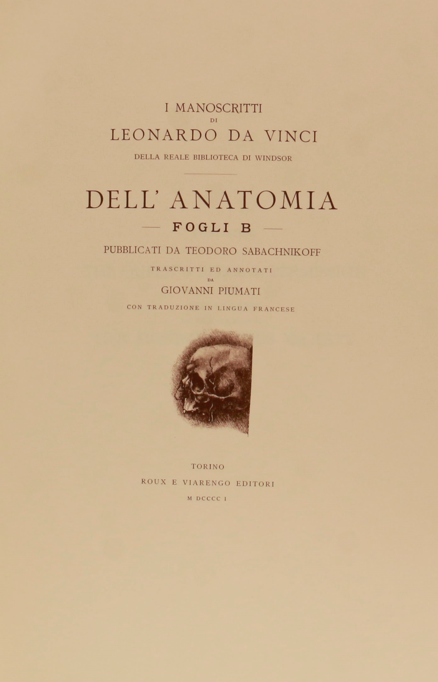 Lotto di 4 volumi. Leonardo da Vinci "Dell'Anatomia" - Edizioni Iota