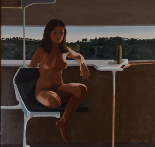 Vinicio  Verzieri : Nudo di donna  (1980)  - Olio su tela - Asta Arte Moderna e Contemporanea - Gliubich Casa d'Aste