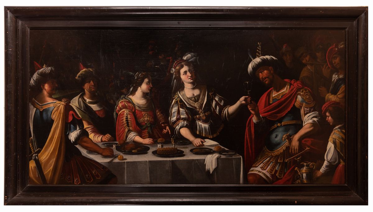 Scuola Toscana XVII Secolo - Nozze di Ester e Assuero