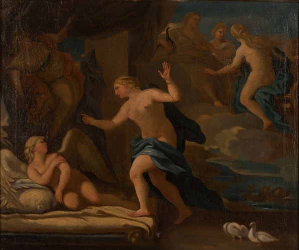 Scuola Napoletana XVIII secolo - Venus and Love