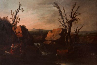 Paesaggio con Ruscello e Figure