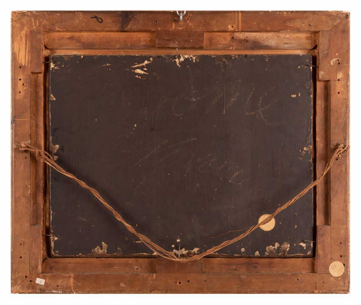 Scuola Olandese del XIX Secolo - Paesaggio con Ruscello, Figure e Armenti