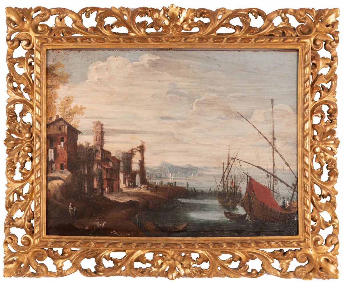 Scuola Veneta XVIII Secolo - Veduta Costiera