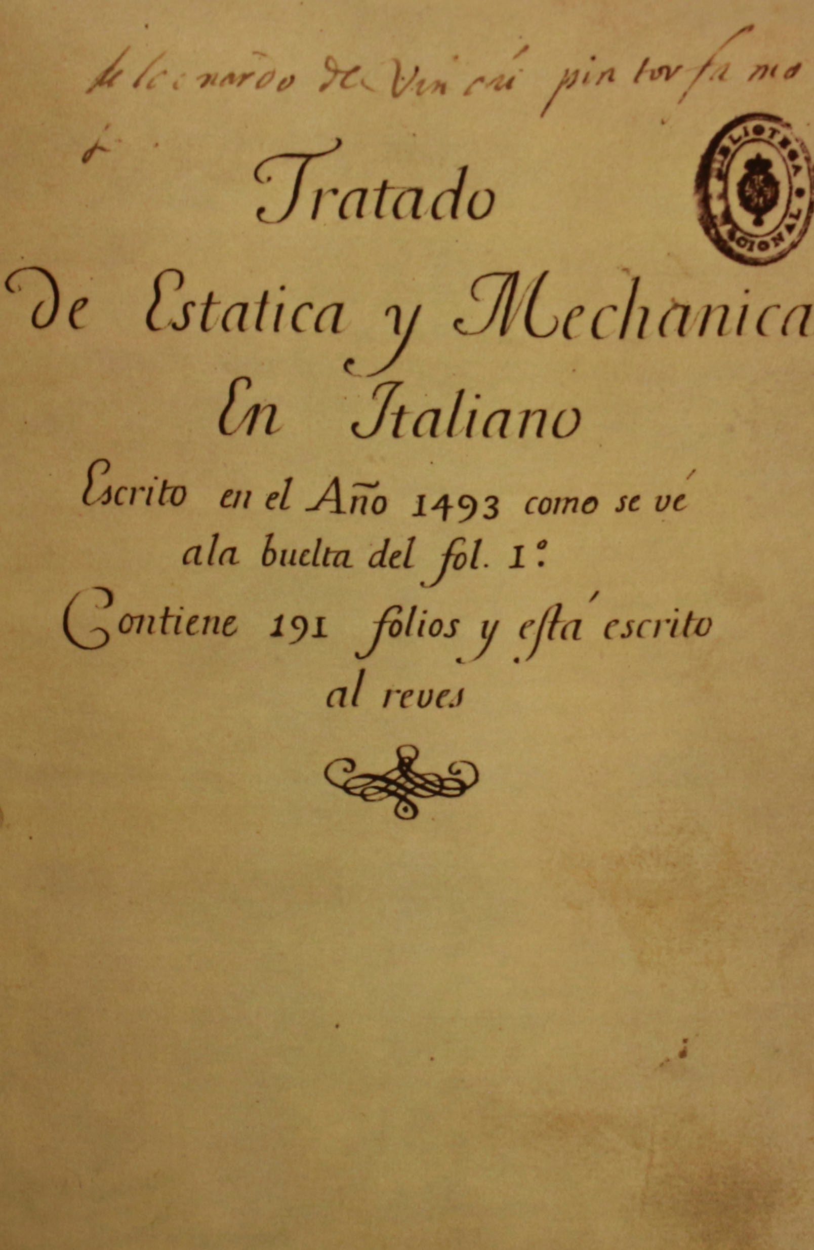 Codex Madrid I (Ms. 8937, “Tratado de estática y mecánica”) / Codex Madrid II (Ms. 8936 “Tratado ...
