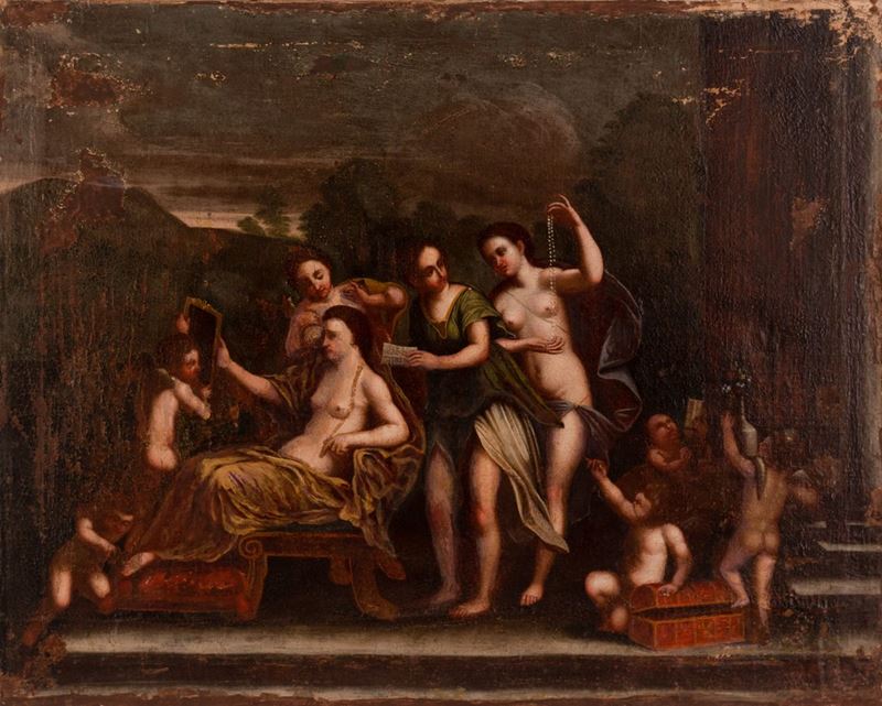 Scuola Emiliana XVII Secolo - Toletta di Venere