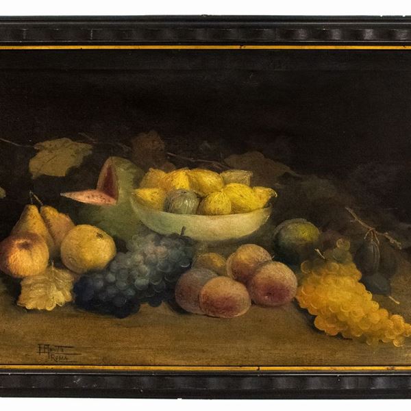 Filippo Anvitti - Natura morta con fichi