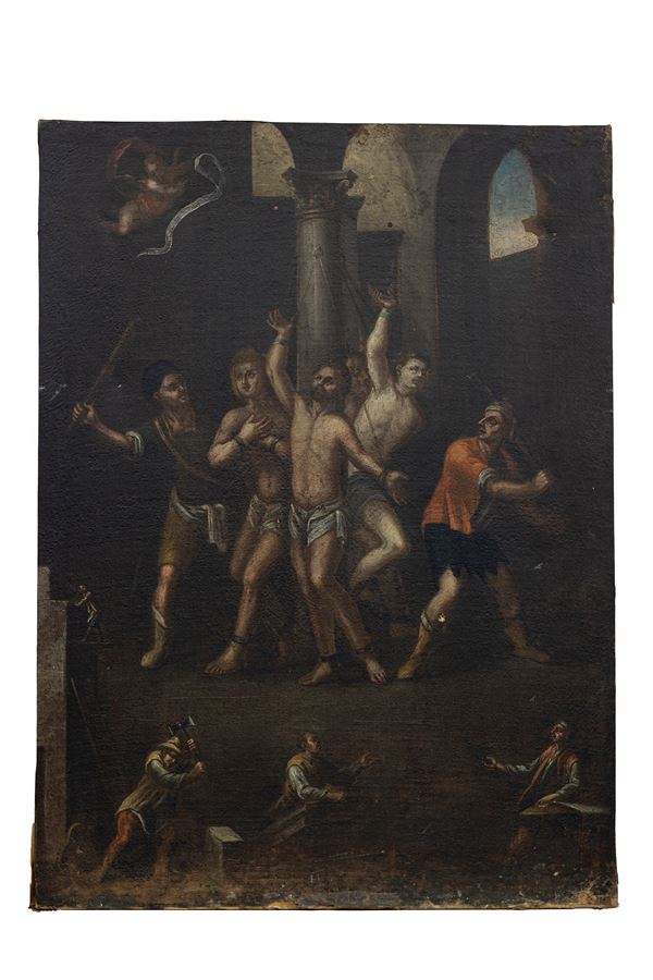 Pittore fiammingo del XVIII secolo - Flagellazione di Gesù
