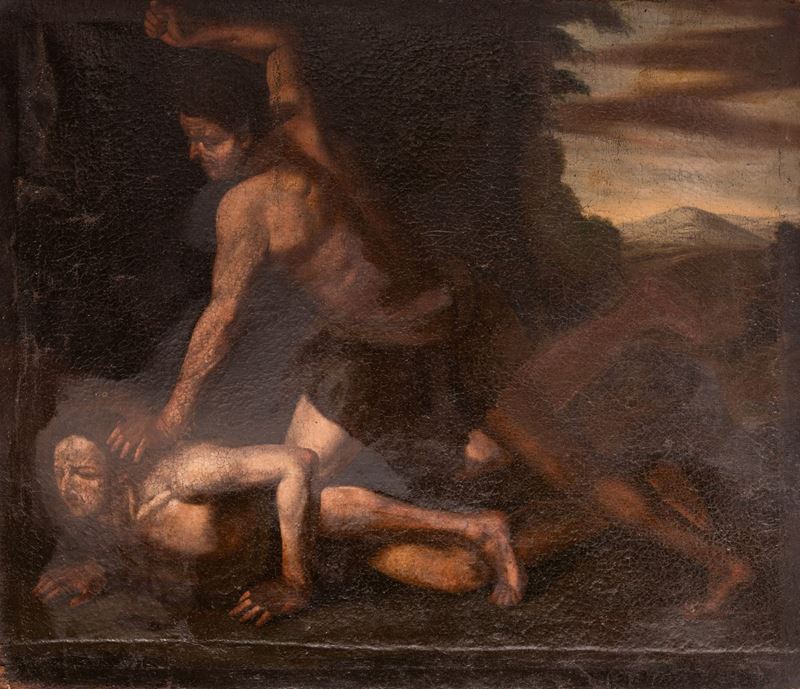 Scuola Napoletana del XVII Secolo - Caino e Abele