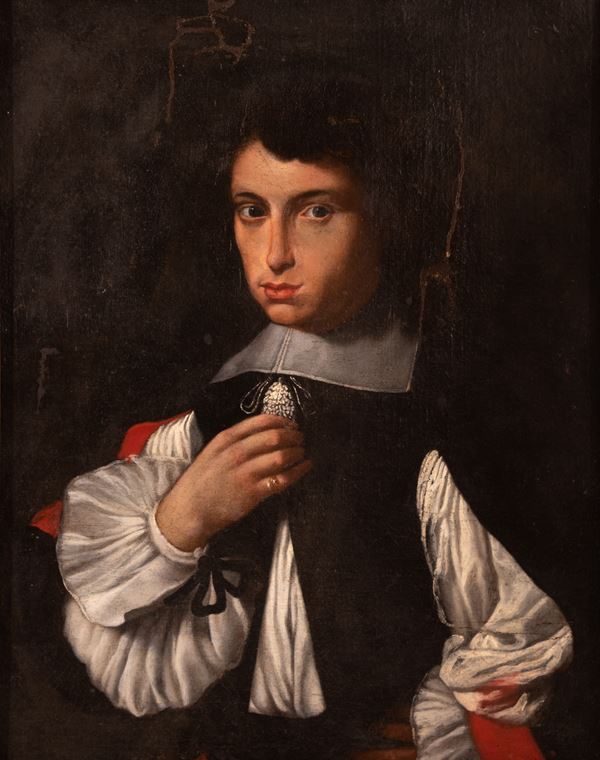 Scuola Toscana XVII secolo - Ritratto di gentiluomo