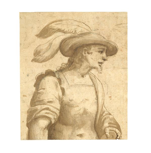 Giovanni Battista di Jacopo di Guasparre Rosso Fiorentino - Ritratto di gentiluomo con cappello piumato