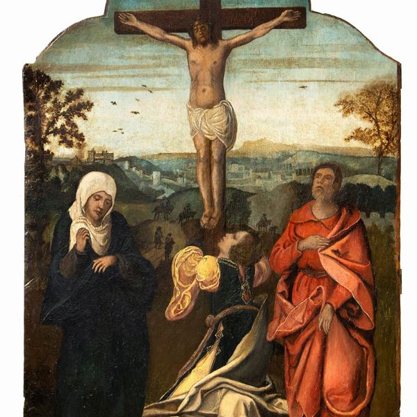 Pittore del nord Europa del XV/XVI secolo - Crocifissione