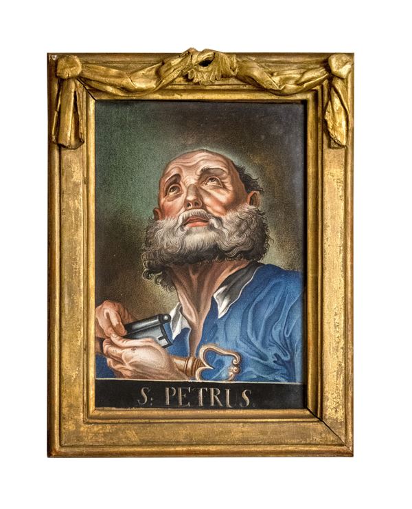 Giovanni Battista  Piazzetta - Coppia di piccoli dipinti raffiguranti San Filippo e San Pietro