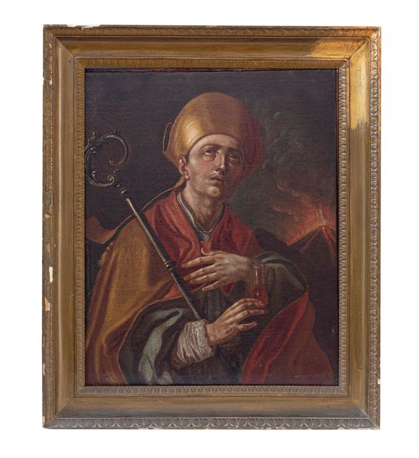 Pittore napoletano attivo nella seconda met&#224; del XVII secolo - Il miracolo di San Gennaro