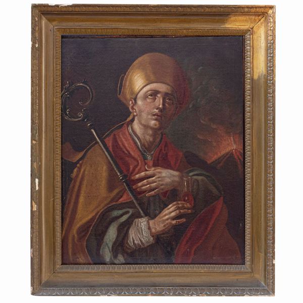 Pittore napoletano attivo nella seconda met&#224; del XVII secolo - Il miracolo di San Gennaro