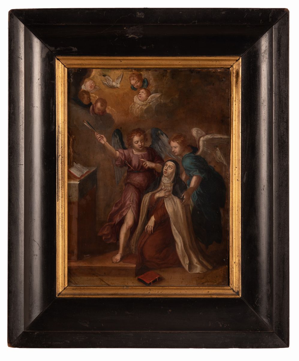 Scuola Fiamminga XVII Secolo - Estasi di Santa Teresa