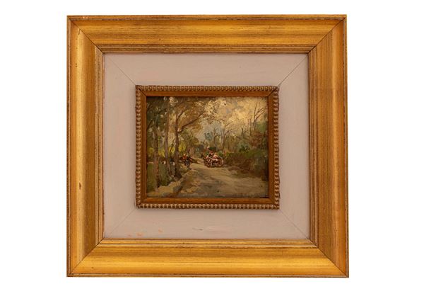 Attilio Pratella - Paesaggio con carrozza