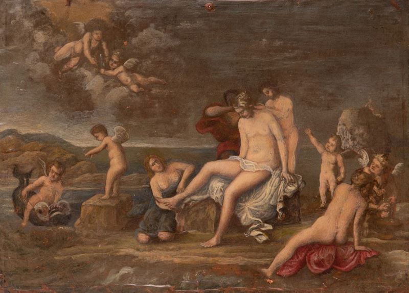 Scuola Emiliana XVII Secolo - Toeletta di Venere